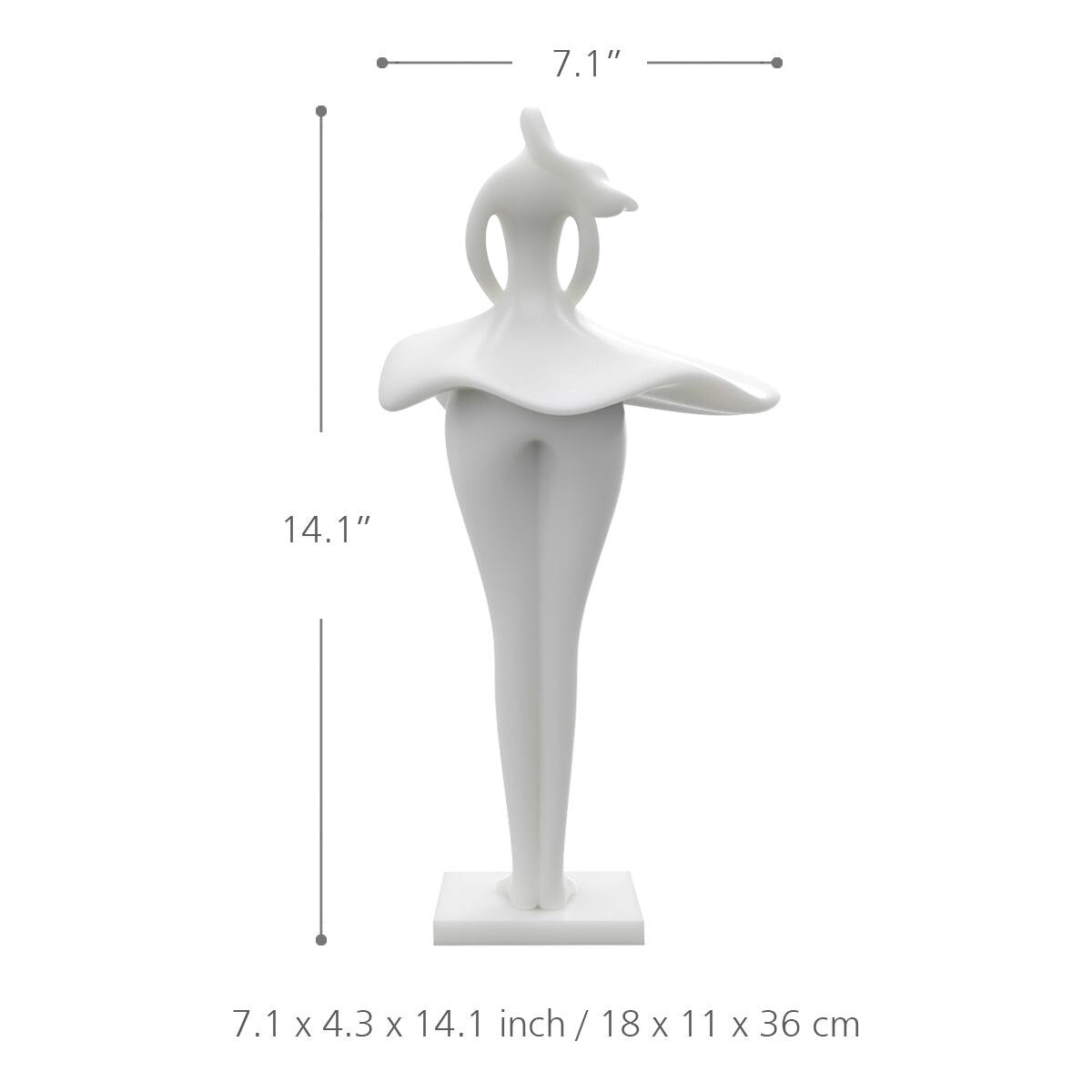 Skirt Girl 3D Printed Sculpture Elegant Model For