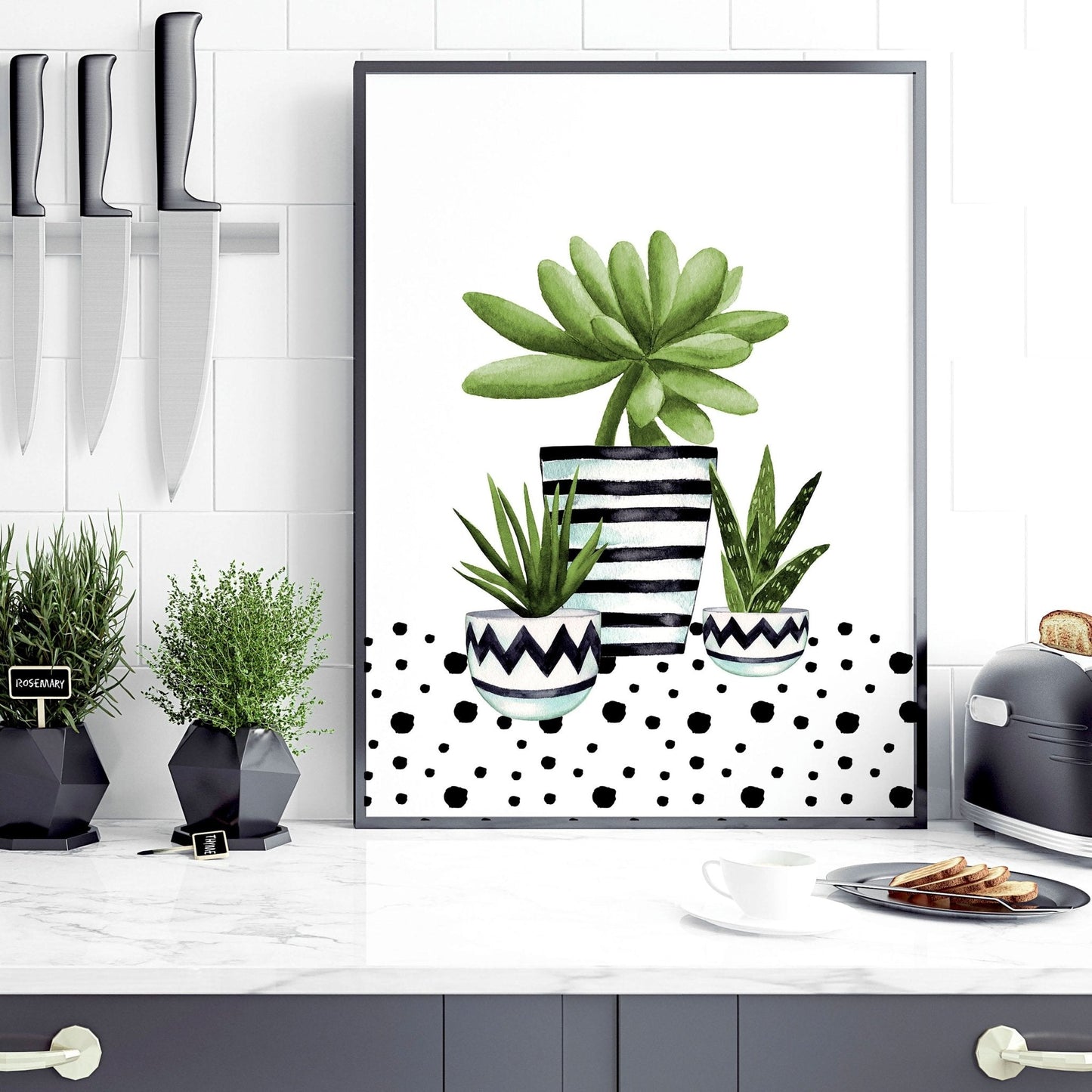 Art for the kitchen wall | set of 2 wall art prints