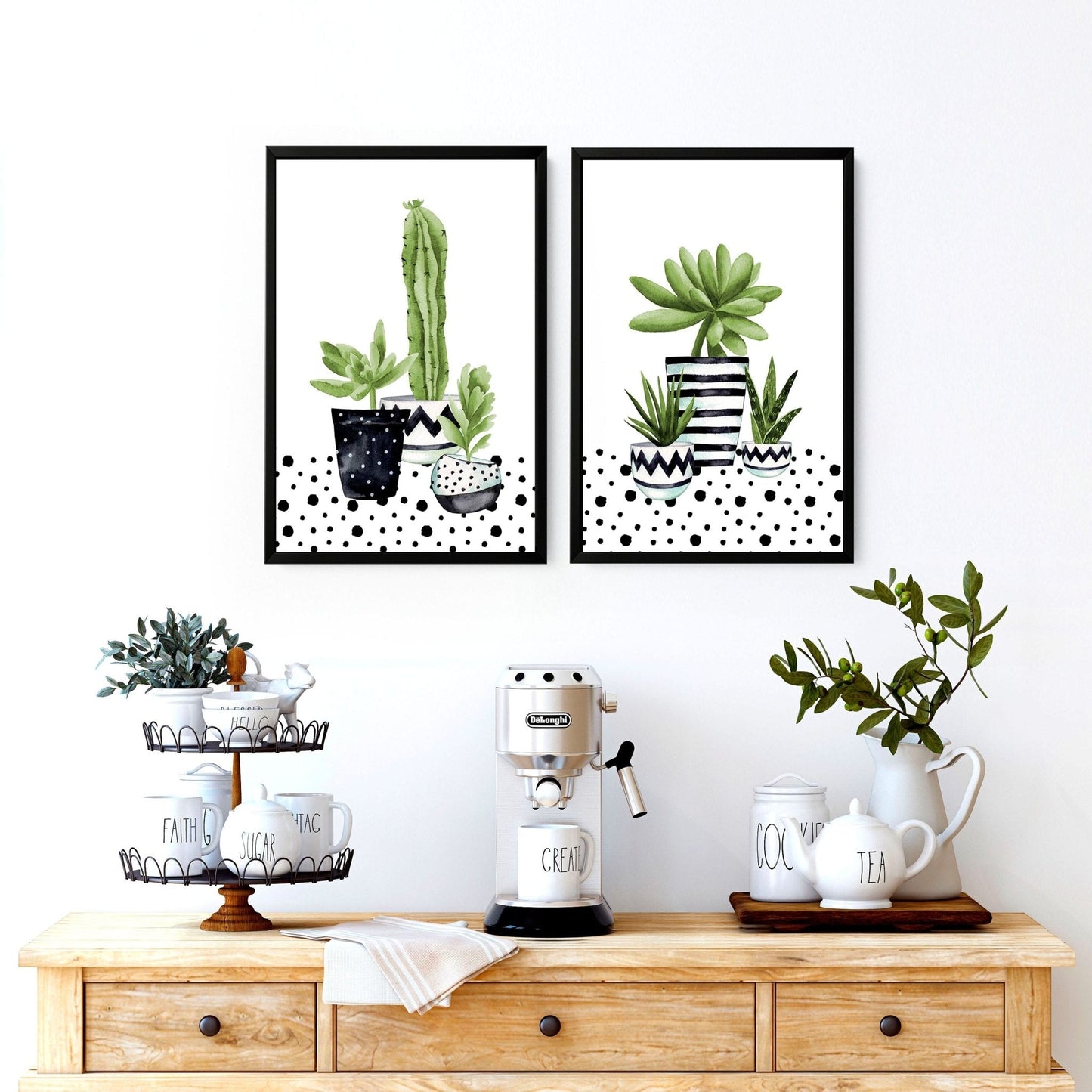 Art for the kitchen wall | set of 2 wall art prints